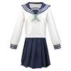 Cosplay Costume Anime Yuyutsu Kashin Amanai Riko JK Dresses Uniform Sailor Navy Blue πλισέ φούστα+ Top+παπιγιόν+σετ κάλτσες κεφαλής