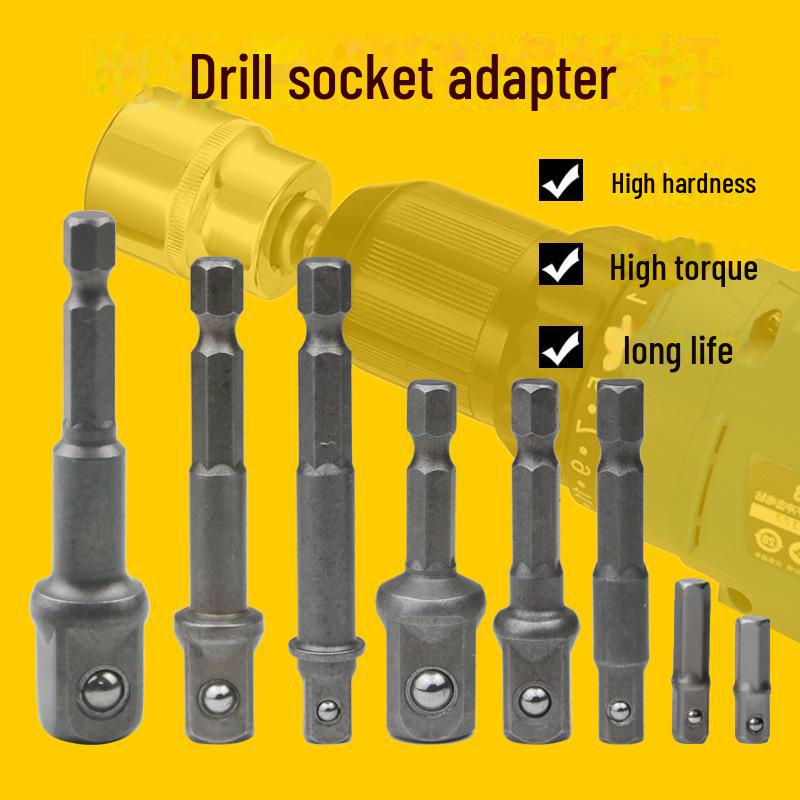 Hexagonal To Square Head Drill Adapter Rod Set - Large, Medium, Small Fly Conversion