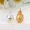 Sterling Silver 999 He Shou Wu Pendant with Hand-Woven Rope – DIY Cute Silver Ornament.