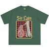Sir Loin Steak Ritter Lustiges Meme T-Shirt Unisex Unisex Mode T-Shirt Sommer Kurzärmelig Locker Lässig Baumwolle Übergroße T-Shirts