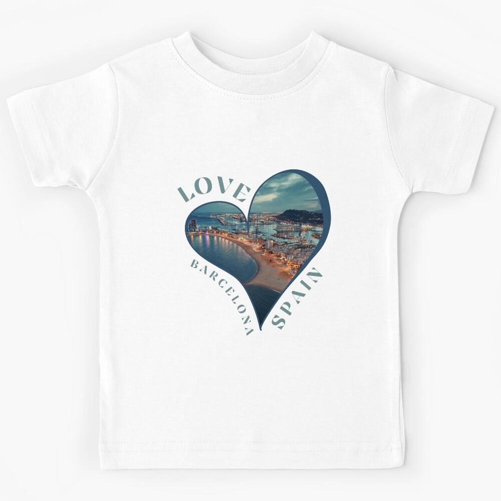 Love Barcelona Spain Kids T-Shirt 170