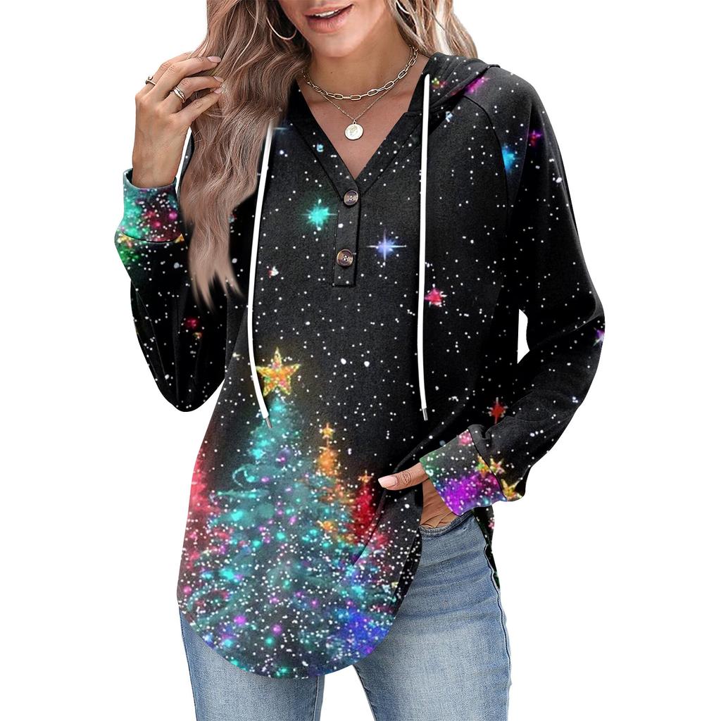 Women's Fashion Women's Lightweight Long Sleeve Pullover With Pockets Preppy Graphic Hoodie