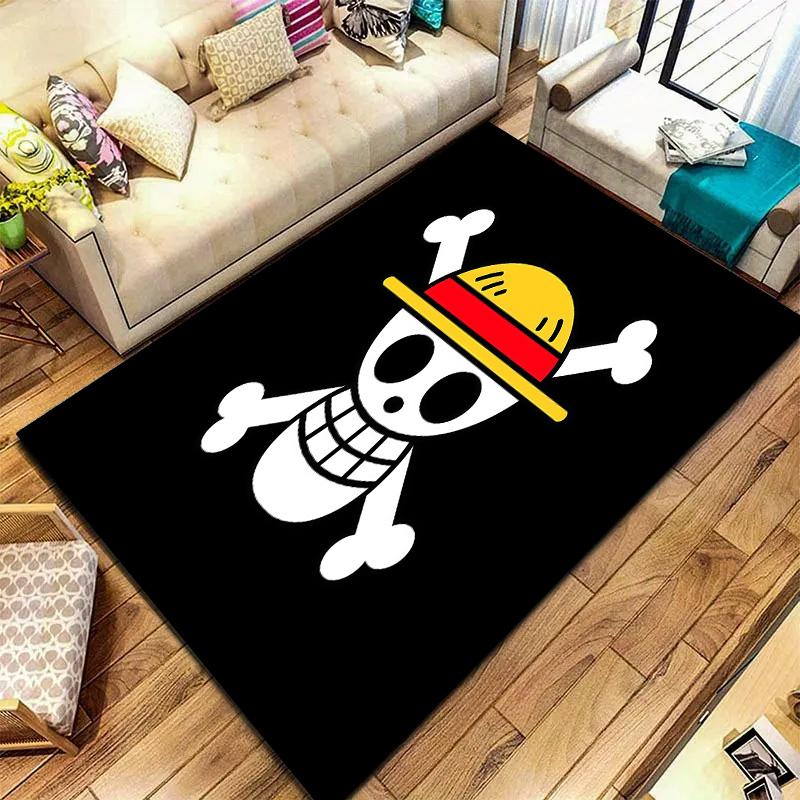 One Piece Straw Hat Pirates Carpet Rug For Living Room Bedroom Home Sofa Decoration,kids Play Nonslip Floor Mat
