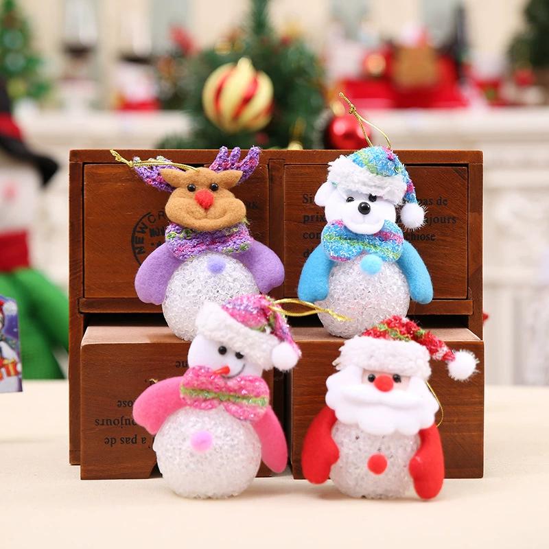 Christmas Glow Decorations Eva Snowman Night Light Hanging Ornament Decor Tree