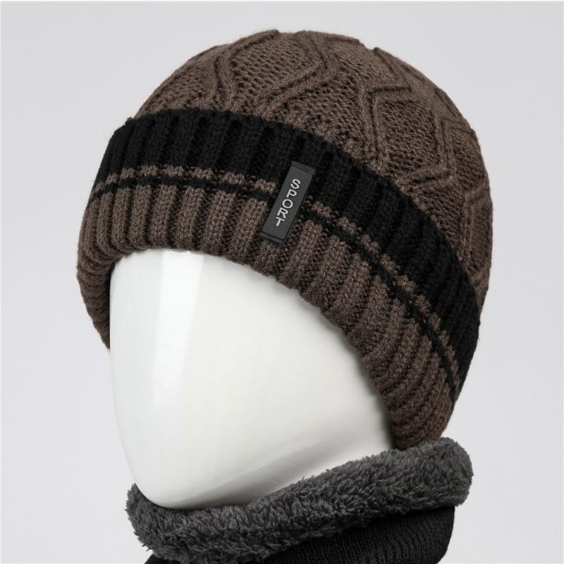 Autumn and winter hats men's knitted old hats grandpa wool to keep warm winter ear protectors thickened hats
