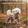 Waterproof 4-Legged Dog Coveralls, Anti-Dirt Pet Outfit for Small to Medium Dogs, Outdoor Walking Wear