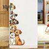 Cartoon Cat or Dog Wall Art Cute Cats/Dogs Stickers, Waterproof PVC Decals, Peel And Durable Outdoor Window Decals Stick Decorative Murals for Nursery