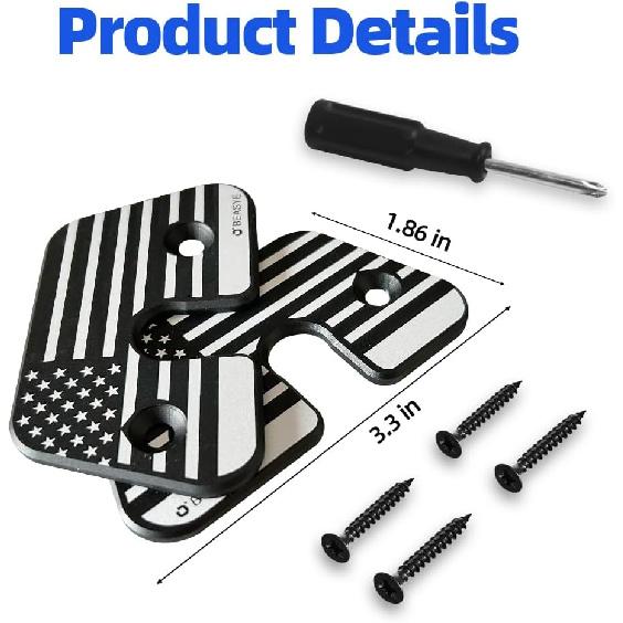 Sun Visor Repair Kit, Aluminum Alloy Sun Visor Clips For Jeep Wrangler JK 2018, JL 2018-, - Gladiator, Upgrade Visor Repair Kit, Car Visor