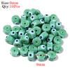Round Lampwork Evil Eye Beads Liuli Flat Loose Fashion Jewelry For Bead Diy Handmade Bracelets Phone Charm Components