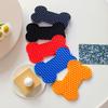 Bone-Shaped Silicone Dog Slow Feeding Lick Pad Relieve Boredom Anxiety Slow Eating Lickmat Feeding Dog Lick Mat Pet Placemat