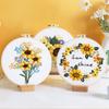 Sunflower Stitching Embroidered Starter Kit Cross Stitch Kits New Embroidery Starters Kit  Adults