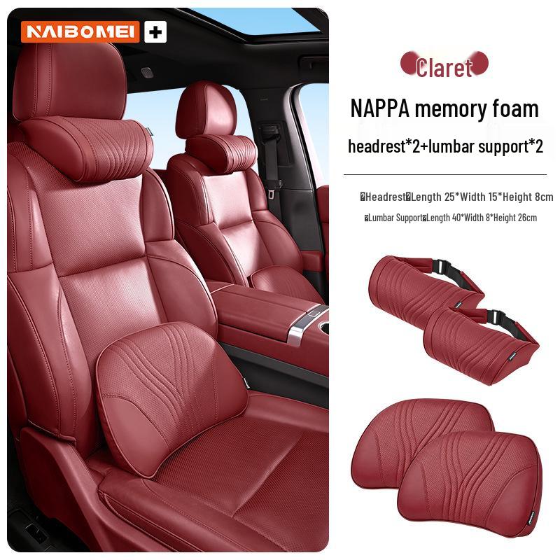 Zeekr 001/X/009 Car Headrest & Neck Pillow with Lumbar Support for Front and Rear Seats