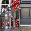 2rolls Christmas Ribbon Wired Christmas Wired Ribbon Incl. Santa Christmas Buffalo Plaid Ribbon for Wreaths Bows Christmas Decor DIY Crafts