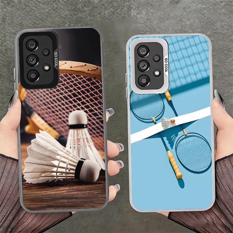Badminton Sport Stoßfeste Handyhülle für Samsung A17 A16 A15 A14 A37 A57 A36 A56 A26 A35 A55 A25 A34 A54 A24 A13 A23 A33 A53 A0