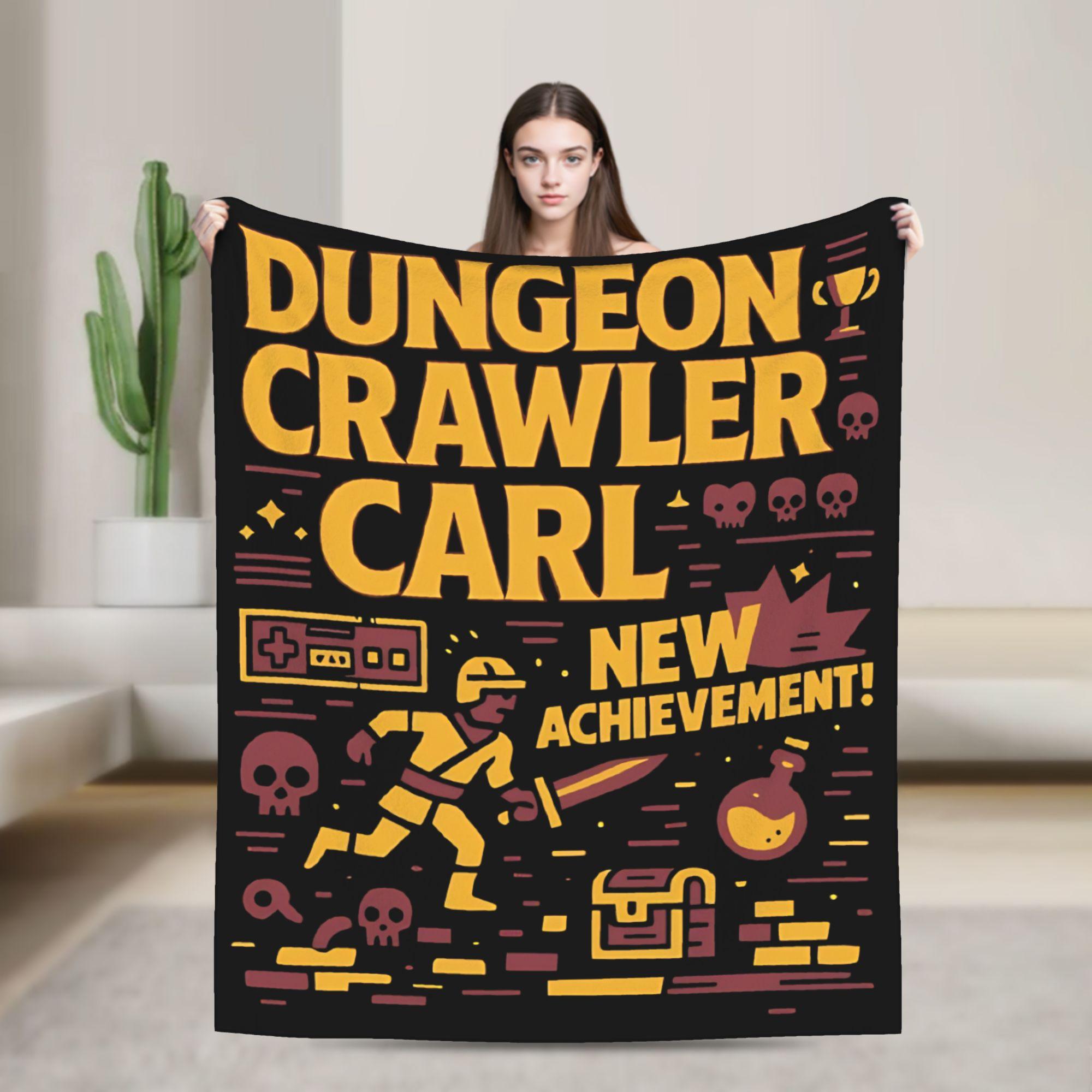 New Achievement Blanket Dungeon Crawler Carl Fuzzy Vintage Breathable Throw Blanket for Bed Sofa All Season, 75X95CM