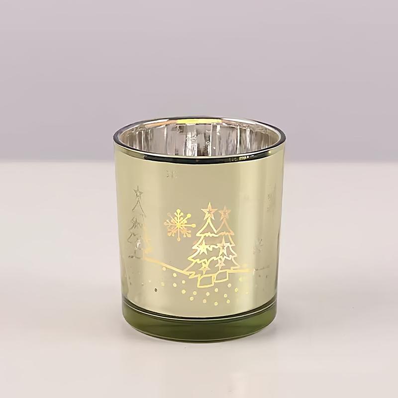 1Pc Christmas New Year Decorative Candlestick Cup - Custom Home Fragrance Holder, Reindeer Themed Birthday Holiday Gift