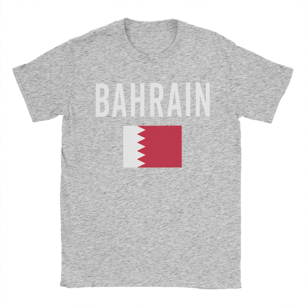 Bahrein Vlag Unisex T-shirt Nieuwigheid T-shirt Korte Mouwen Ronde Hals T-shirts Puur Katoen Geprinte Tops
