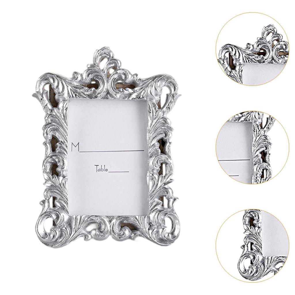 Porta-Retrato de Resina, Porta-Cartão de Lugar para Casamento, Porta-Retrato de Mesa em Estilo Vintage, Suporte para Exposição de Fotos para Mesa de Jantar
