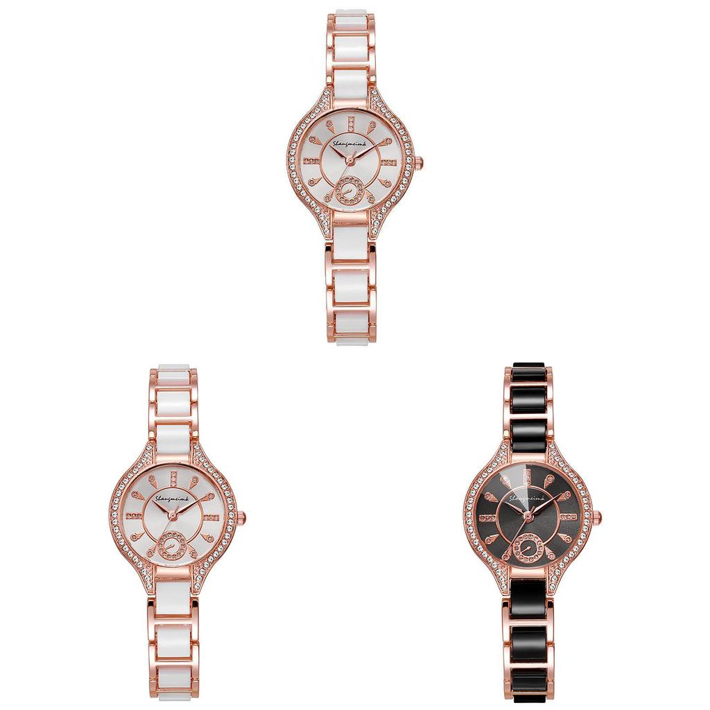 Fashion Year Of The Snake Alloy Ceramic Quartz Watch With Steel Band For Women