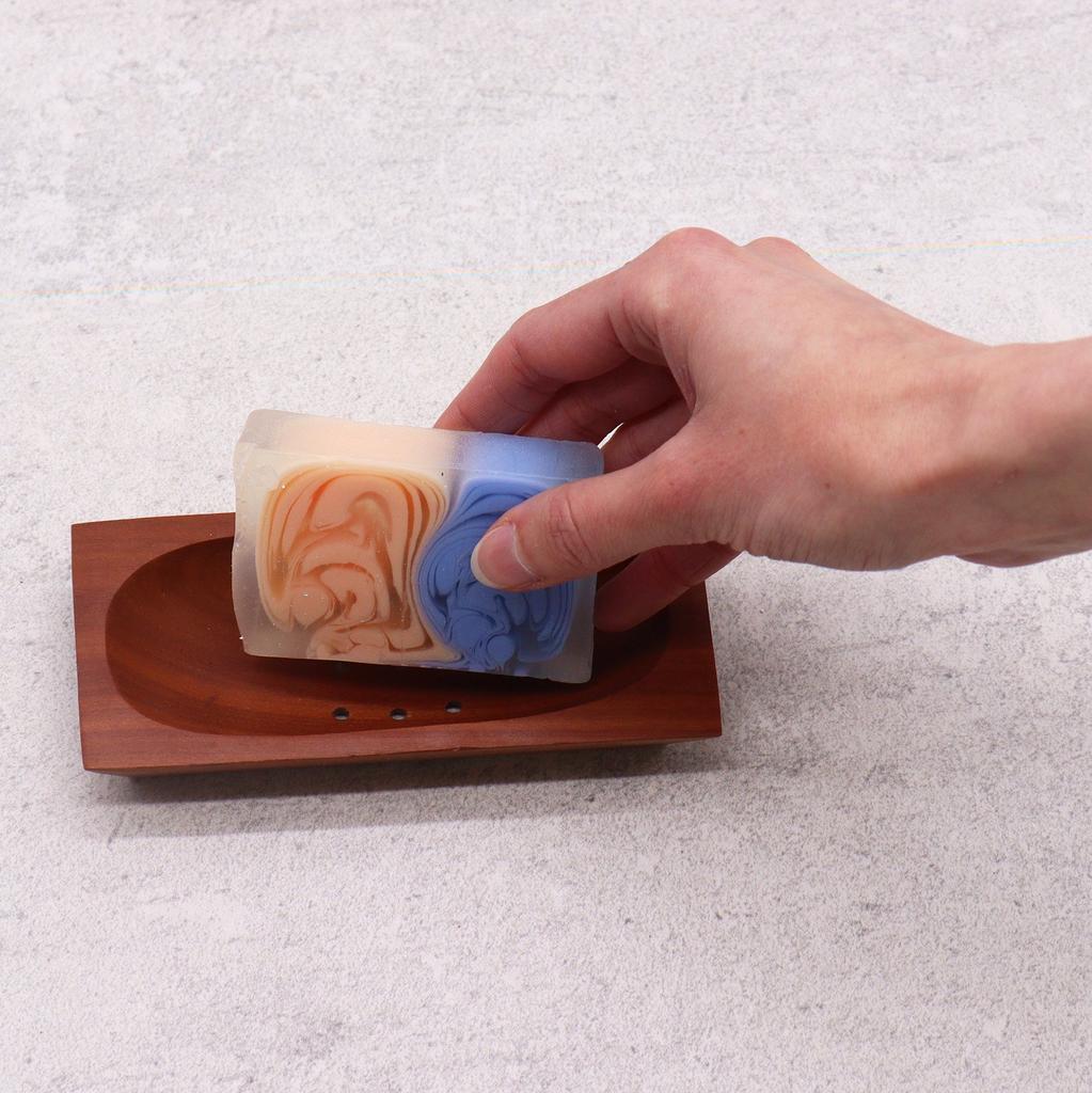 Soap Dish Rectangular Mahogany