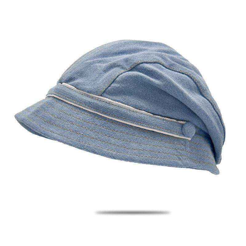 

Ковбойская шляпа-панама от солнца для рыбалки, мужская однотонная, легкая, из чистого хлопка, шляпа-горшок, женская M（56-58cm）