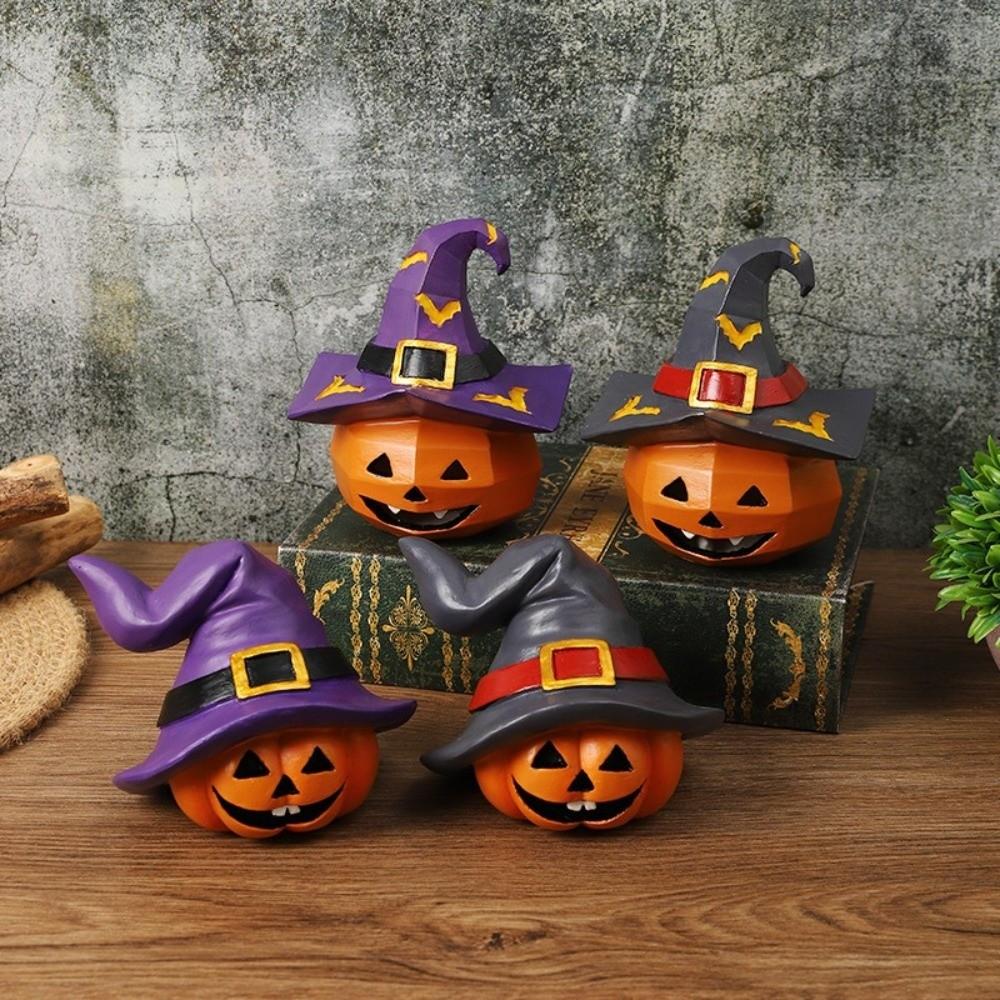 Festival Pumpkin Ghost Ornaments Resin Crafts Pumpkin Statue Home Party Decor