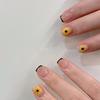 3D Sunflower Blooms Nail Art Stickers - Summer Fresh Press-On Nails (24 Pieces)