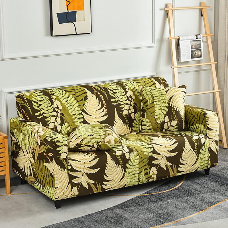Printed Sofa Covers for Living Room Elastic Corner Couch Cover L Shaped Chaise Longue Slipcover Furniture Protector 1/2/3/4 Seat