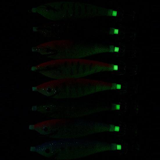 11CM/13G Luminous Fishing Lure Sharp Squid Hook Glow In The Dark Realistic Colorful