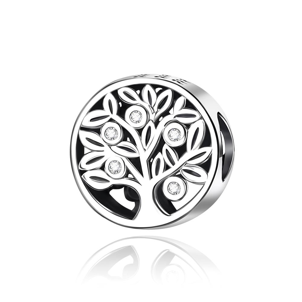 Authentic Original Copper Metal Lucky Tree of Life Charm Bead Components Heart Bead Components Secure Safety Chain Pendant Bead Components Compatible