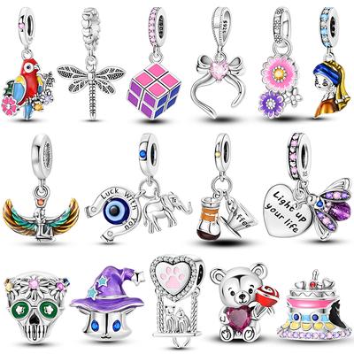 Copper Charms Cat Cake Firefly Pendants Beads Fit Original Pan Bracelet Necklace Making Fashion Jewelry