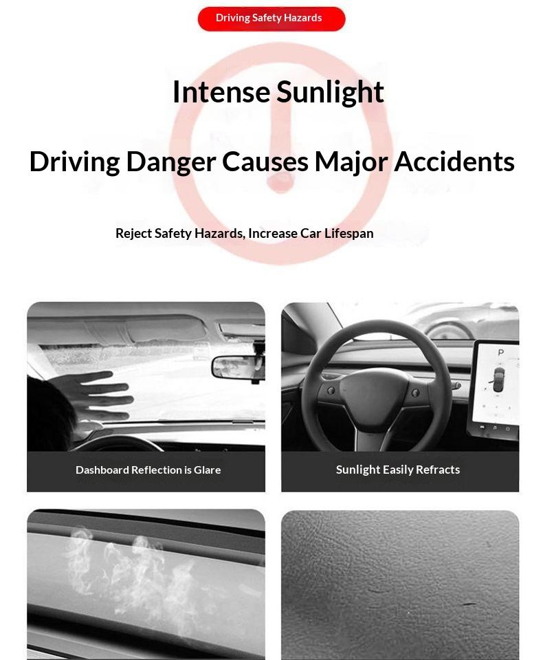 For Tesla Model Y Juniper 2026 2026 Dashboard Cover Pad Suede Sunshade Protector Anti-UV Dash Mat Non-slip Pads Car Accessories