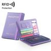 PU Leather RFID Passport Holder with Multi-Card Slots and Document Cover