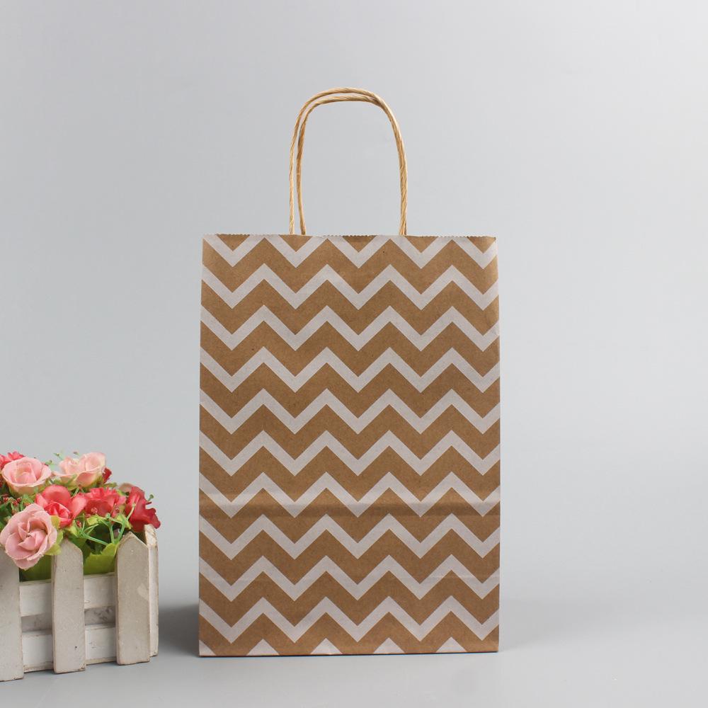 Liela punktota Ziemassvētku dāvanu maisiņš - Pārnēsājams kraftpapīrs