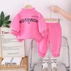 Girls' Korean Style Spring/Autumn Zipper Sweatshirt & Pants Two-Piece Set