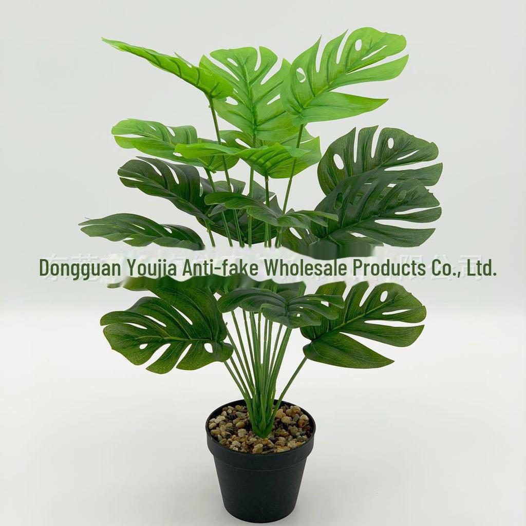 Nordic Style Mini Artificial Bonsai Ornaments - Indoor Green Decor for Desktops & Floors