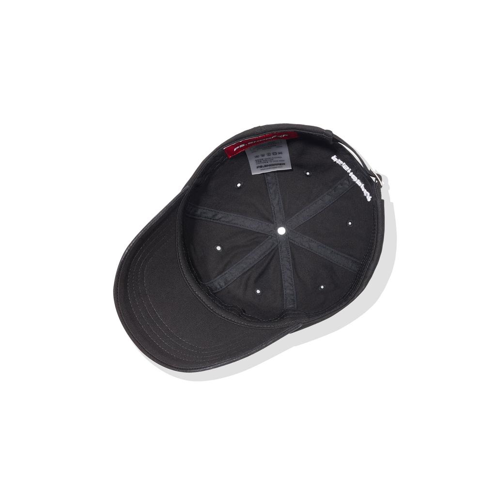 PSSHOPPER Basic Logo Washed Ball Cap [Black]