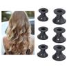 20pcs Mushroom Shaped Hair Curler Household Silicone Women Girls Hair Roller Styling Tool Black