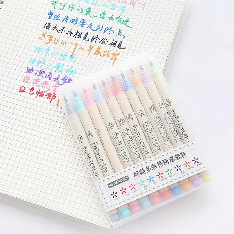Color Watercolor Pen Soft Hair Beauty Pen Brush 10 Color Set Children Student Comic Calligraphy Brush