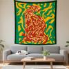 Boho Chic Wall Tapestry With Moon Phase Floral Starry Sky Design Bedroom Yoga Studio Decor