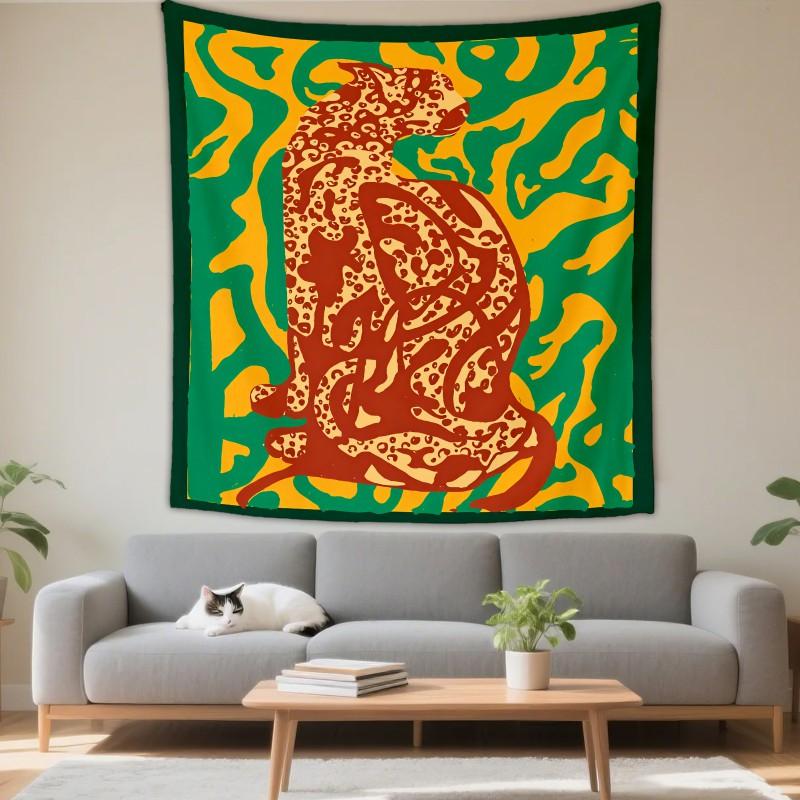 Boho Chic Wall Tapestry With Moon Phase Floral Starry Sky Design Bedroom Yoga Studio Decor