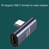 Right Angle USB C Adapter 90 Degree Low Profile Type C Male To Female Extender Support USB C 3.1 Charge Data Transfer