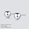 eManco Stainless Steel Round Bead Earrings - Simple Fashion Bean Design