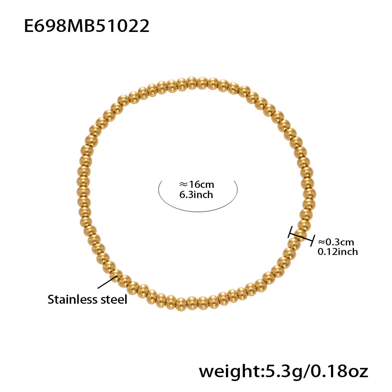 Qiong Yao Gold-Plated Zirconia Heart Pendant Bracelet with Stainless Steel Beads