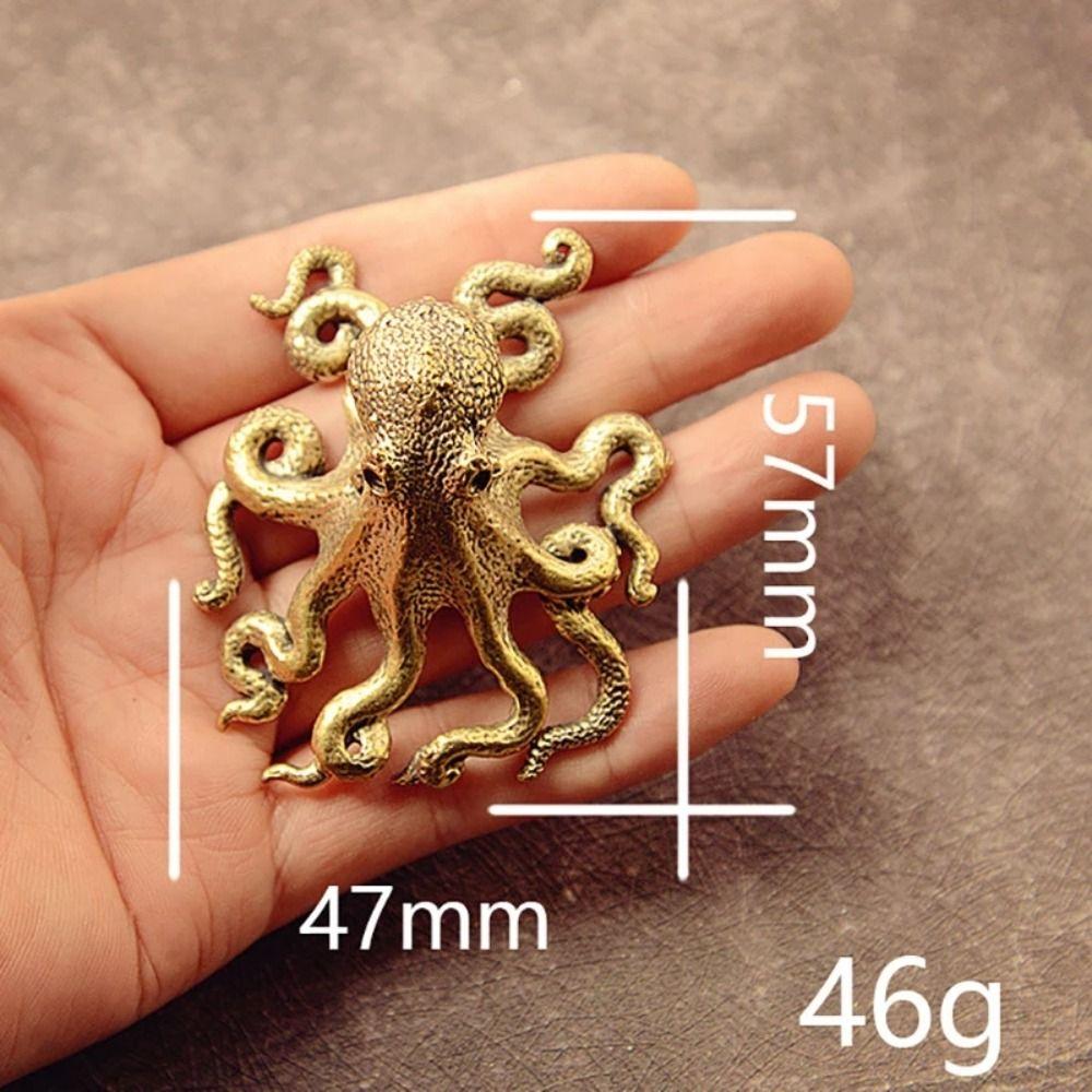 Handicraft Gift Microcarving Home Decoration Bronze Crafts Tea Pet Bronze Ware Octopus Statue