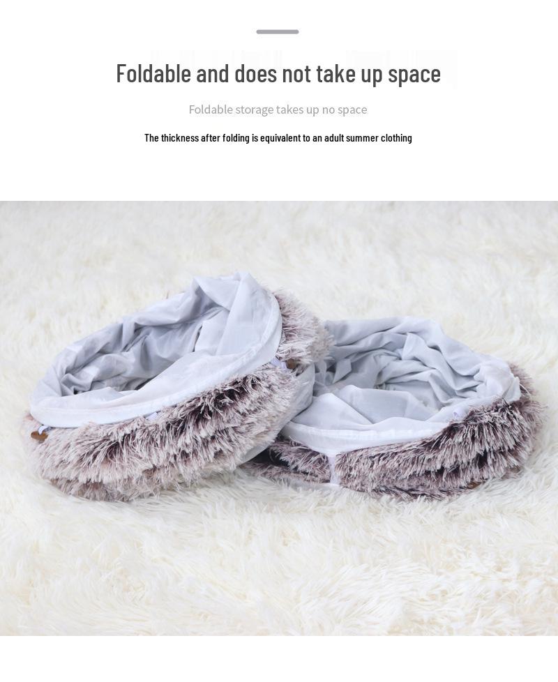 Plush Foldable Cat Tunnel & Cozy Pet Bed Combo