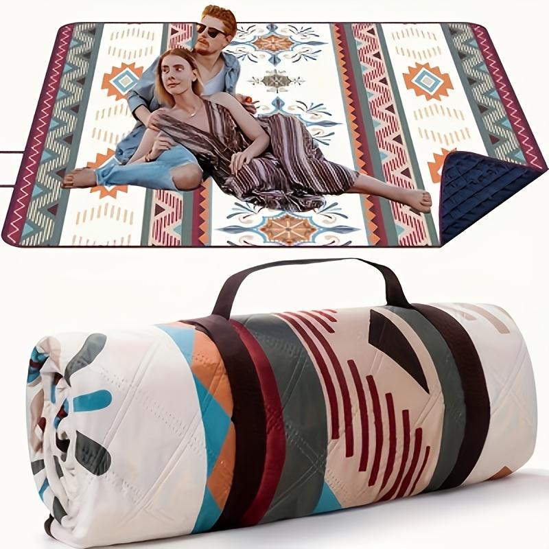 Outdoor Camping / Portable Beach Mat, PU Coated Oxford Cloth, Bound Edge, Stamp End, Picnic Blanket