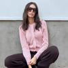2026 New Soft Round Neck Hollow Out Women's Cardigan - European American Elegant Lazy Style Knit Sweater Coat.