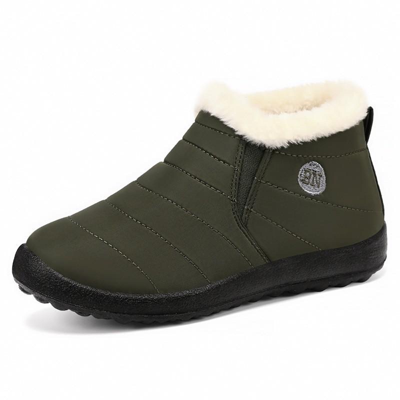 Couple Winter Snow Boots Low Top Warm Fleece Lined Non Slip Soft Sole Cotton Shoes Women Men Size 36-46
