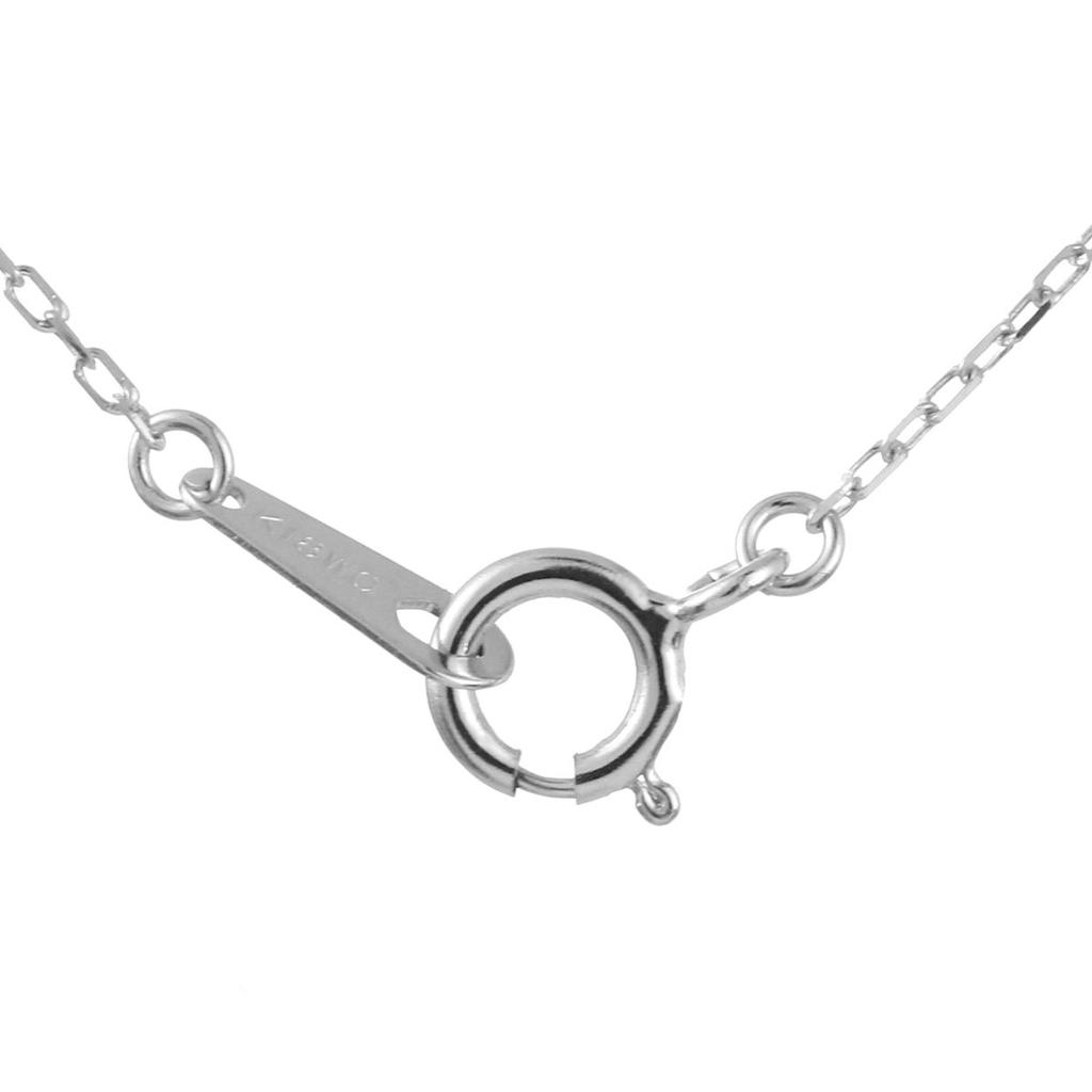 SUEHIRO 18 Karat Weißgold Anhänger Halskette 10 Diamanten